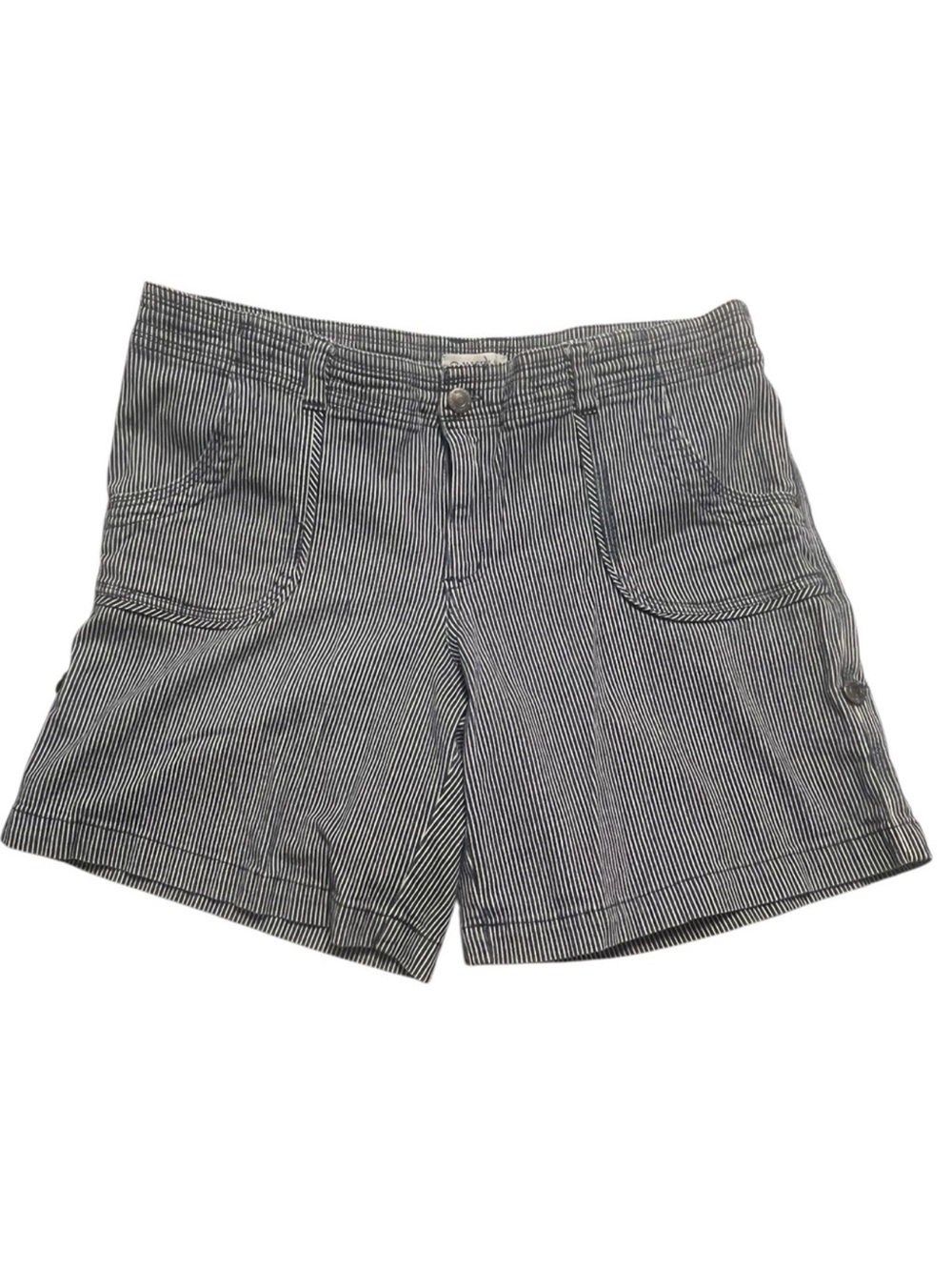 Women's Magellan Blue White Stripe convertible Shorts Size 12